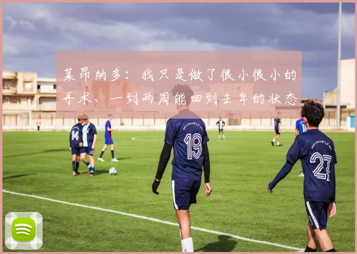 莱昂纳多：我只是做了很小很小的手术，一到两周能回到去年的状态