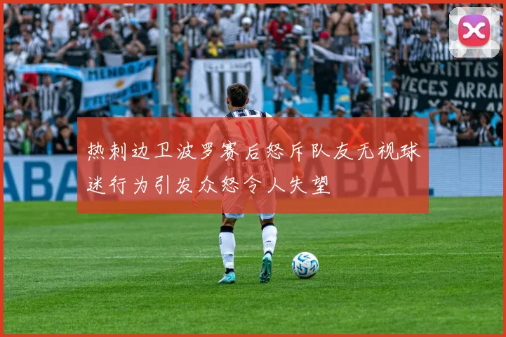 热刺边卫波罗赛后怒斥队友无视球迷行为引发众怒令人失望