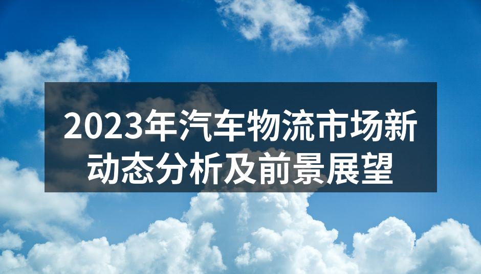 2023年汽车物流市场动态分析